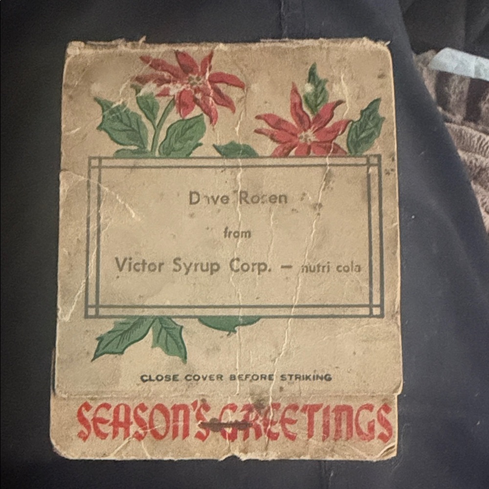 Season's Greetings Matchbox